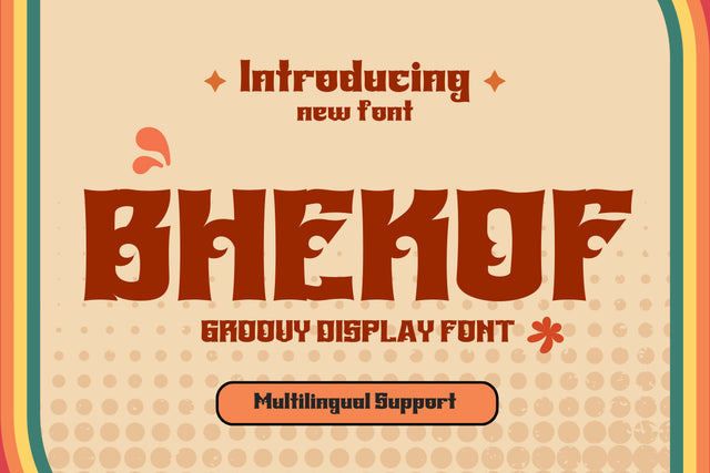 BHEKOF | Groovy Retro Font Font twinletter 
