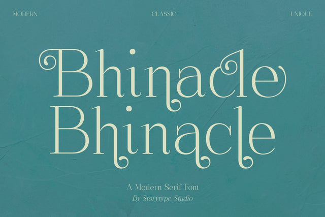 Bhinacle Typeface Font Storytype Studio 
