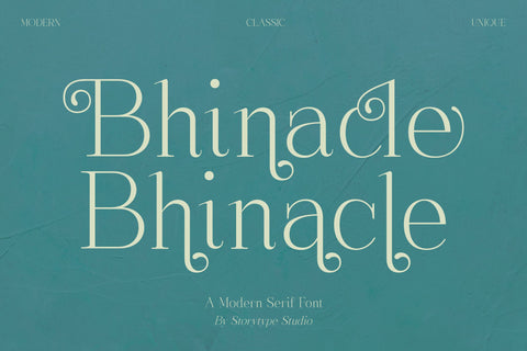 Bhinacle Typeface Font Storytype Studio 