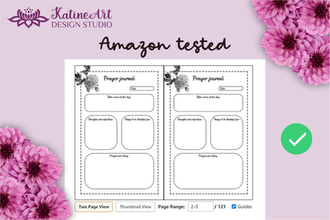 Bible and prayer journal kdp interior for Amazon and Printable in black and white and color. Sublimation KatineArt 