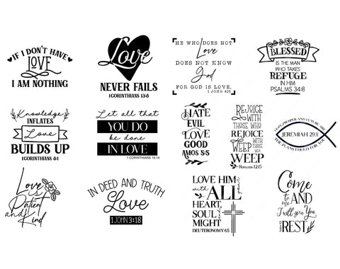 Bible quotes and sayings bundle SVG,inspirational Bible svg SVG Redearth and gumtrees 