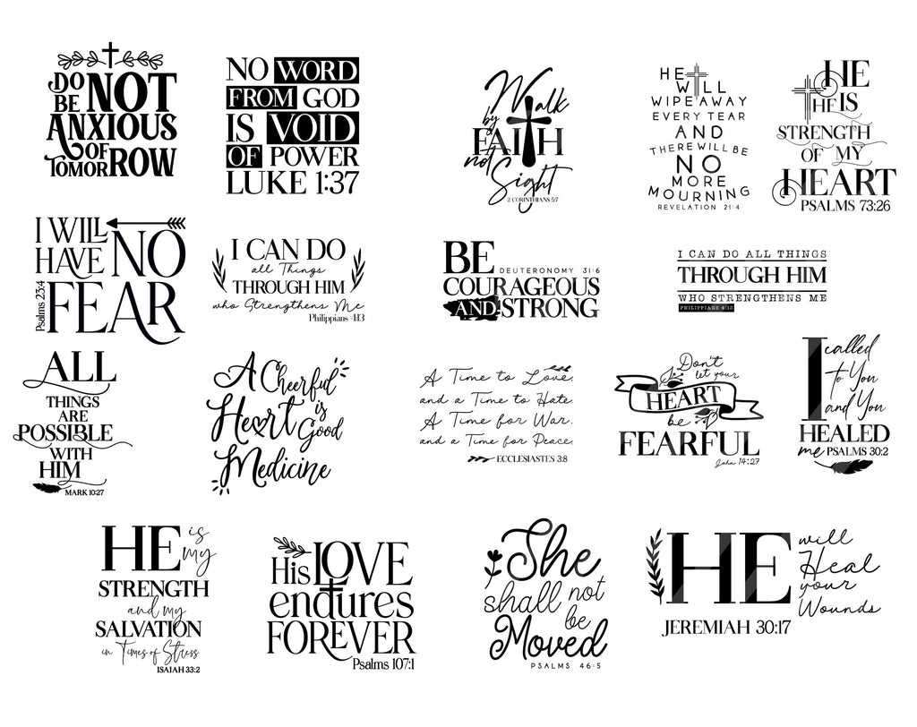 Bible quotes and sayings bundle SVG,inspirational Bible svg - So Fontsy