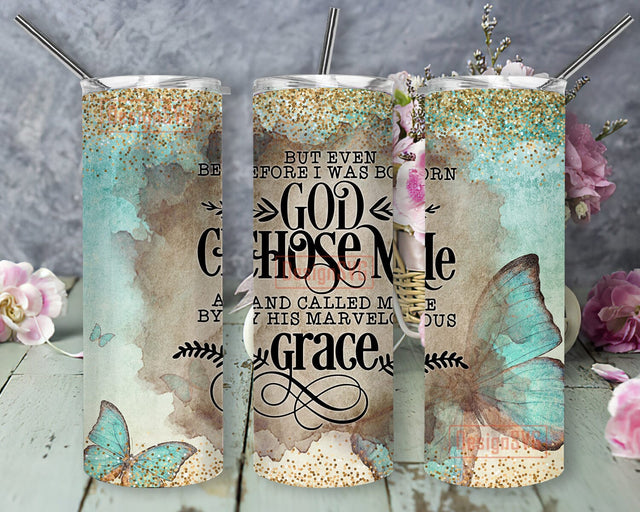 Bible Quotes Spiritual 20oz Skinny Tumbler Png, Christian Bible Quotes Butterfly Tumbler, Motivational Spiritual Tumbler, Bible Tumbler Cup Sublimation DesignSVG 
