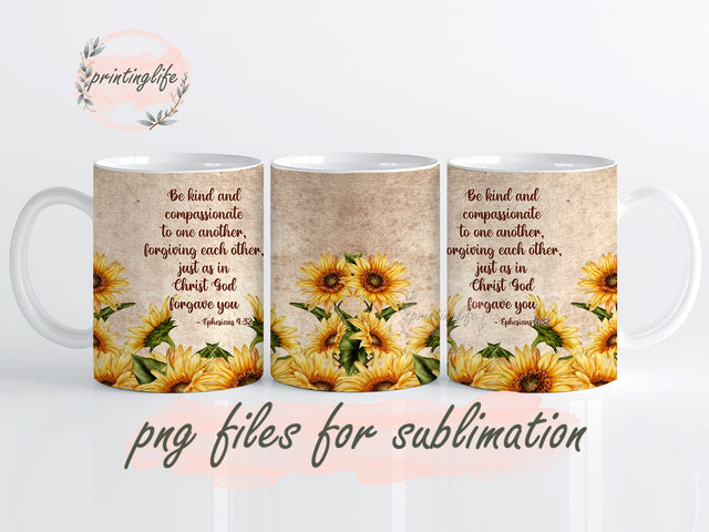 Bible Verse Inspirational Quote Mug Sublimation Design, Jesus Faith Christian Bible Citation Religious Motivational Mug Sublimation PrintingLife 