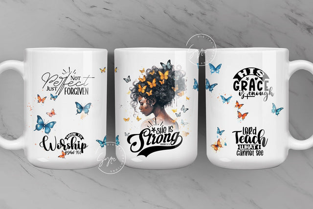 Bible Verse Mug Wrap, Faith Png Designs, Religious Mug Design, Motivational Christian Mug Wrap, 11 & 15 Oz Mug Press Sublimation, Digital Sublimation Syre Digital Creations 