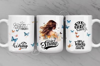 Bible Verse Mug Wrap, Faith Png Designs, Religious Mug Design, Motivational Christian Mug Wrap, 11 & 15 Oz Mug Press Sublimation, Digital Sublimation Syre Digital Creations 