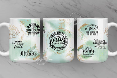 Bible Verse Mug Wrap, Religious Mug Design, Motivational Christian Mug Wrap, 11 & 15 Oz Mug Press Sublimation, Digital File Sublimation Syre Digital Creations 