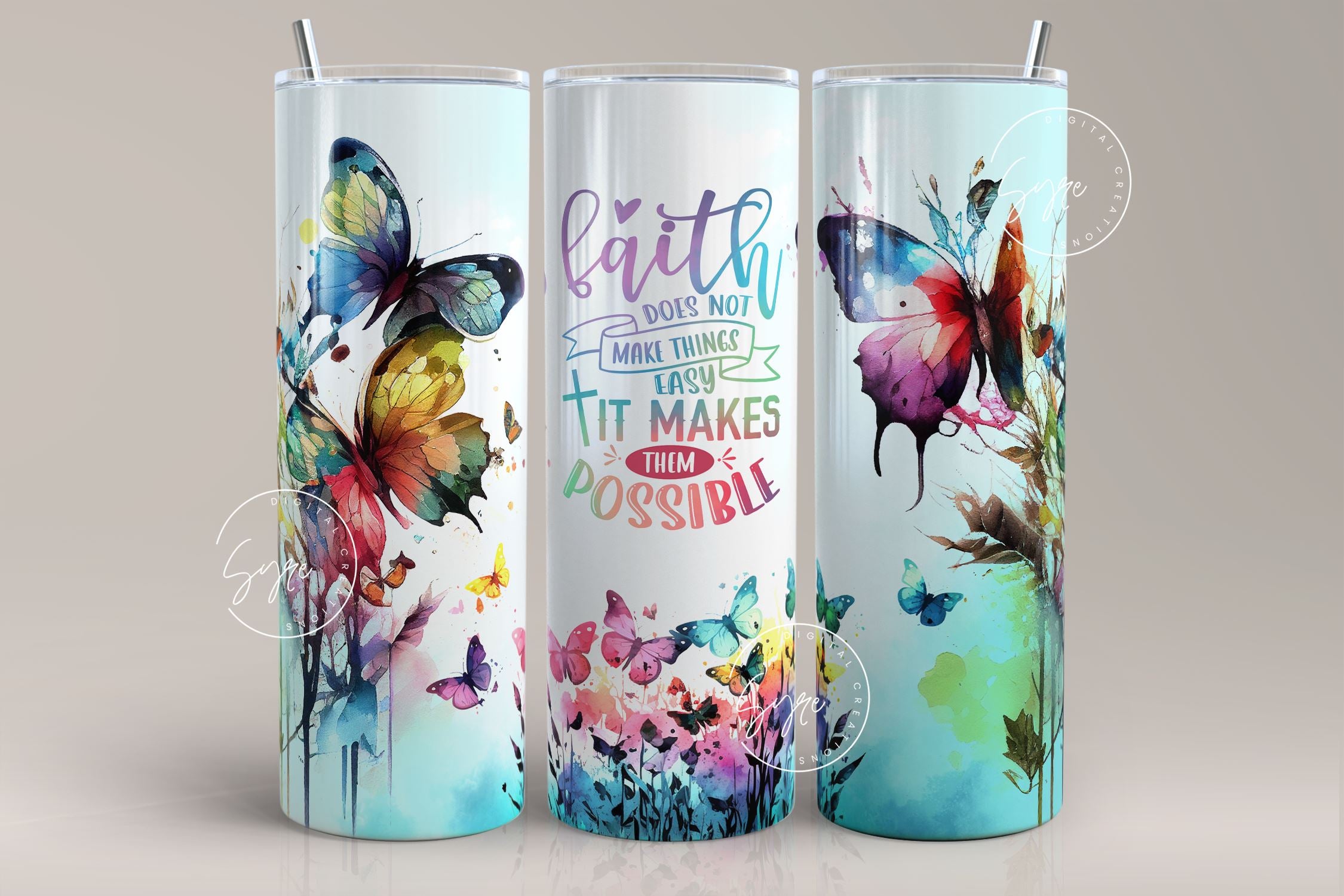 Faith - Bible Verse - 20 Oz Tumbler - Christian Art, Religious Gift fo