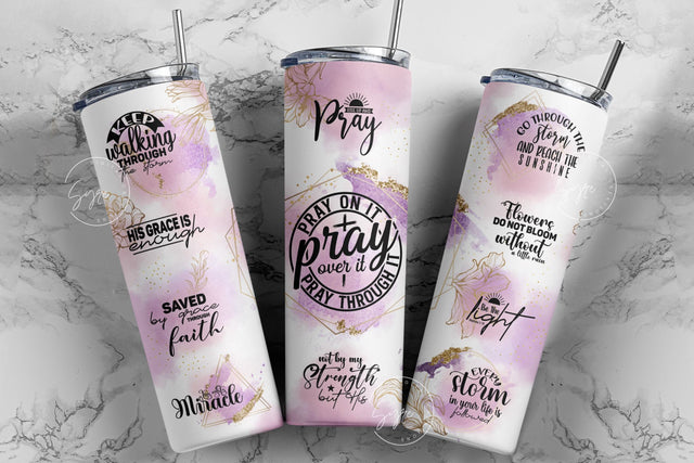 Bible Verse PNG, Christian Tumbler Wrap Sublimation Designs, Religious 20 oz Skinny Tumbler Design PNG, Motivational Faith Tumbler, Digital Sublimation Syre Digital Creations 