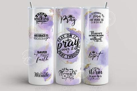 Bible Verse PNG, Christian Tumbler Wrap Sublimation Designs, Religious 20 oz Skinny Tumbler Design PNG, Motivational Faith Tumbler, Digital Sublimation Syre Digital Creations 