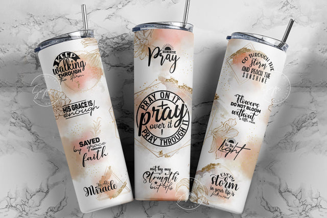 Bible Verse PNG, Christian Tumbler Wrap Sublimation Designs, Religious 20 oz Skinny Tumbler Design PNG, Motivational Faith Tumbler, Digital Sublimation Syre Digital Creations 