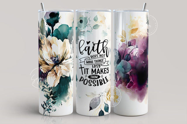Bible Verse PNG, Christian Tumbler Wrap Sublimation Designs, Religious 20 oz Skinny Tumbler Design PNG, Motivational Faith Tumbler, Digital Sublimation Syre Digital Creations 