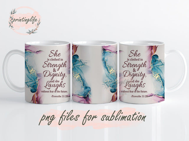 Bible Verse Proverbs 3125 Mug Wrap, Christian Inspiration Press Sublimation Sublimation PrintingLife 