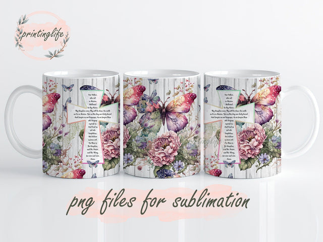 Bible Verse Proverbs 3125 Mug Wrap,The Lord's Prayer Press Sublimation Sublimation PrintingLife 