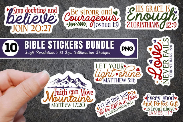 Bible Verse Sticker Bundle Sublimation Regulrcrative 