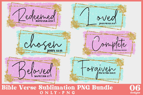 Bible Verse Sublimation PNG Bundle Sublimation Jagonath Roy 