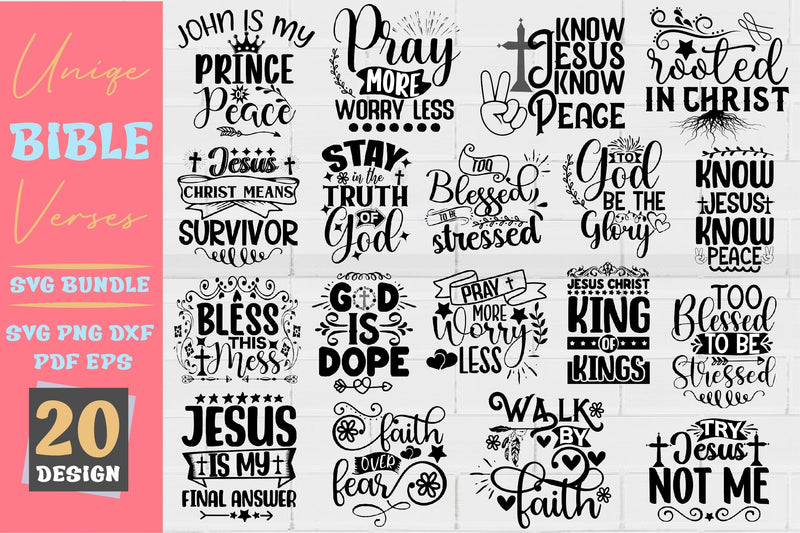 Bible Verse Svg Bundle-2 - So Fontsy