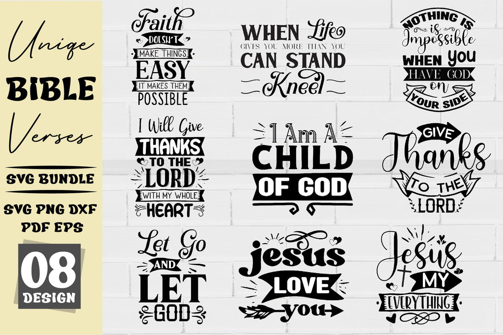 Bible Verse Svg Bundle - So Fontsy