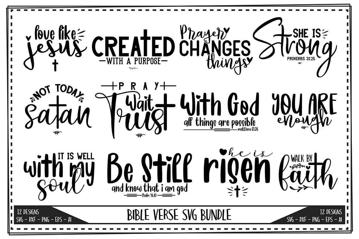 Mini Scripture SVG Bundle