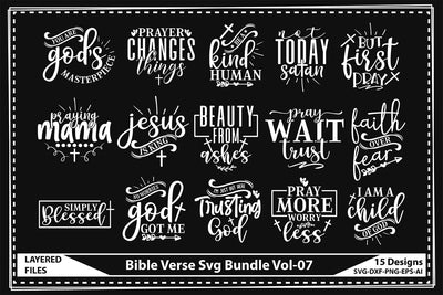 Bible Verse Svg Bundle Vol-07 SVG shah alam 