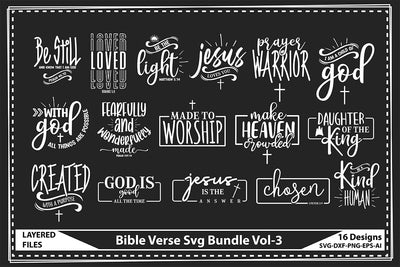 Bible Verse Svg Bundle Vol-3 SVG shah alam 