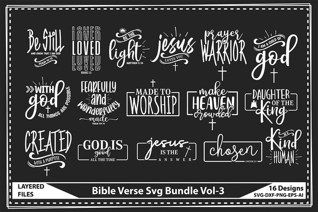 Bible Verse Svg Bundle Vol-3 SVG shah alam 