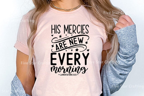 Bible Verse SVG Design, His mercies are new every morning SVG FiveStarCrafting 