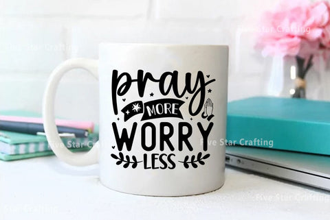Bible Verse SVG Design, Pray more worry less SVG FiveStarCrafting 
