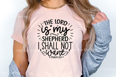Bible Verse SVG Design, The lord is my shepherd i shall not want SVG FiveStarCrafting 