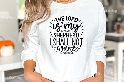 Bible Verse SVG Design, The lord is my shepherd i shall not want SVG FiveStarCrafting 