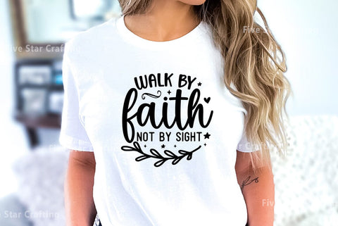 Bible Verse SVG Design, Walk by faith not by sight SVG FiveStarCrafting 