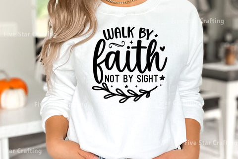 Bible Verse SVG Design, Walk by faith not by sight SVG FiveStarCrafting 