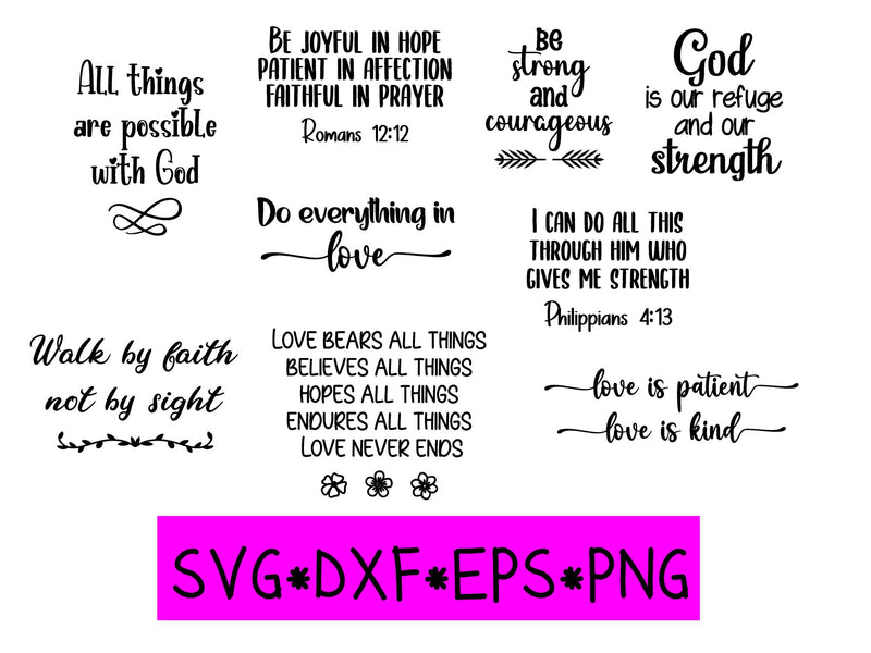 Bible verses and sayings SVG Calico Creations Svg 
