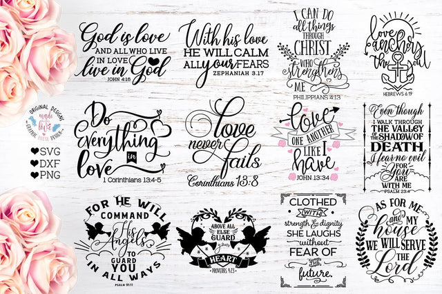 Bible Verses Bundle SVG Graphic House Design