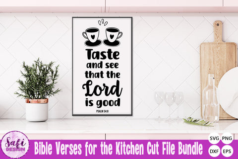 Bible Verses for the Kitchen SVG Cut File Bundle SVG Safi Design 