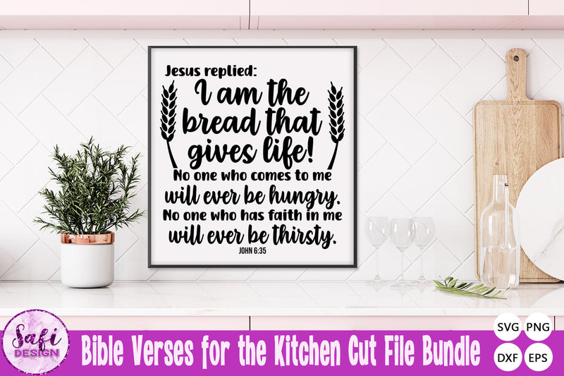 Kitchen Scripture Bible Verses for the Kitchen SVG Cut File Bundle - So Fontsy