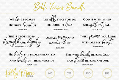Bible Verses SVG Bundle Kelly Maree Design