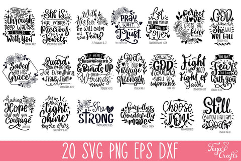 Bible Verses SVG Cut Files Bundle - So Fontsy