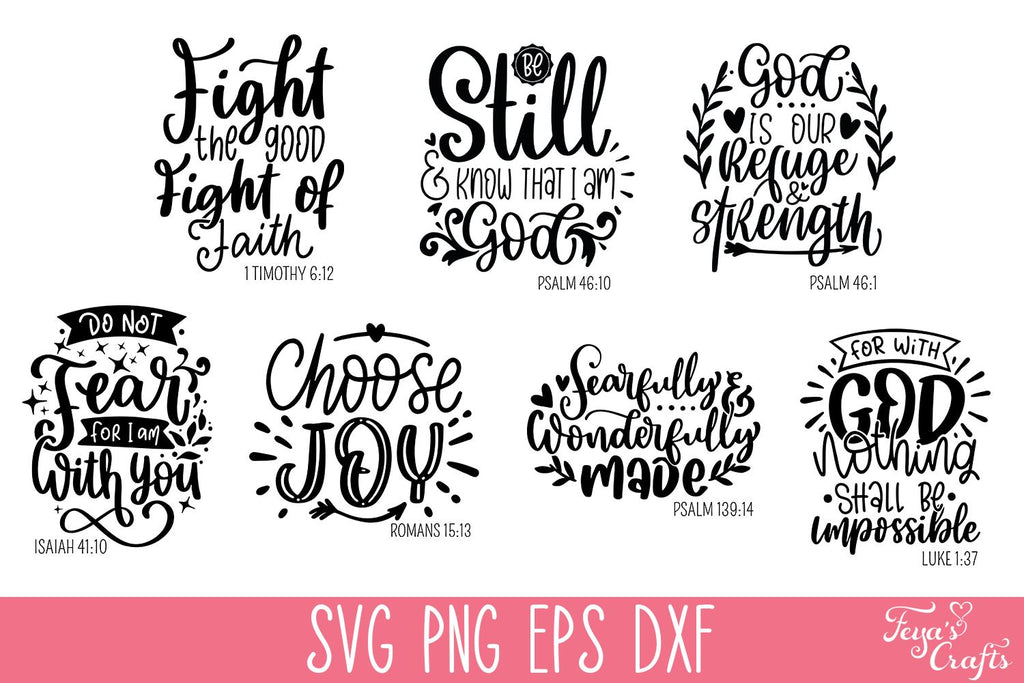 Bible Verses SVG Cut Files Bundle - So Fontsy