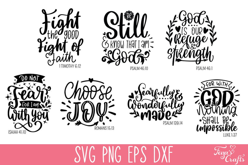 Bible Verses SVG Cut Files Bundle - So Fontsy