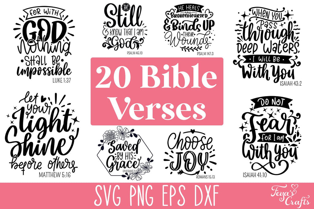 Bible Verses SVG Cut Files Bundle - So Fontsy