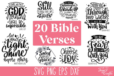 Bible Verses SVG Cut Files Bundle SVG Feya's Fonts and Crafts 