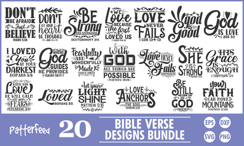 Bible Verses SVG Designs Bundle SVG PatternFeed8 
