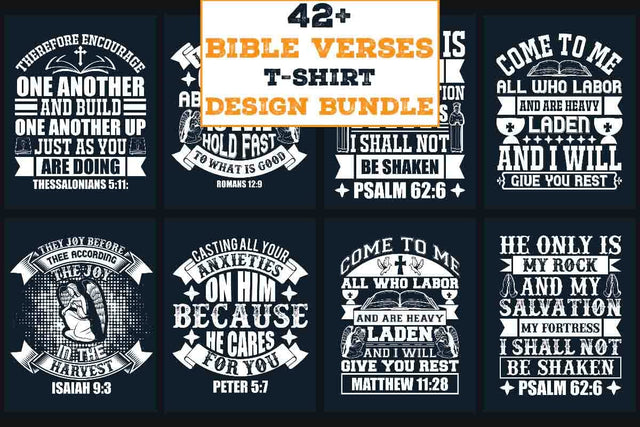 Bible Verses T-shirt Design Bundle SVG Creativeart88 
