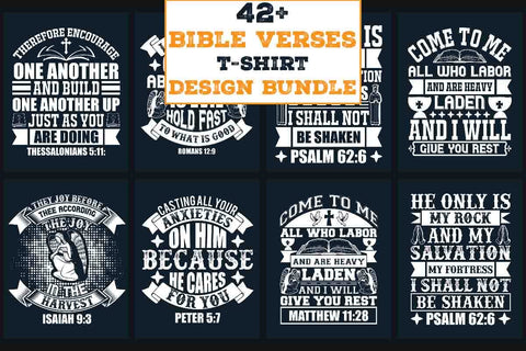 Bible Verses T-shirt Design Bundle SVG Creativeart88 