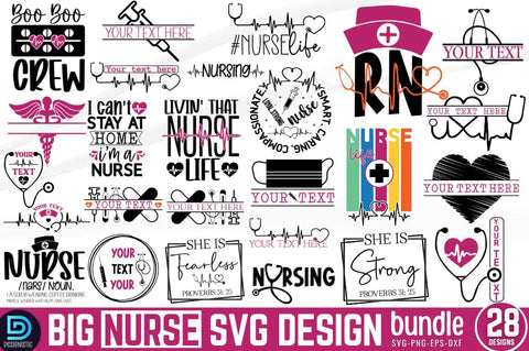 Bic Nurse SVG Bundle SVG DESIGNISTIC 