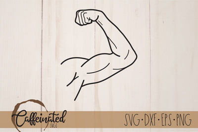 Bicep svg, fitness svg SVG Caffeinated SVGs 