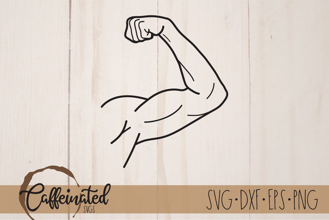 Bicep svg, fitness svg SVG Caffeinated SVGs 