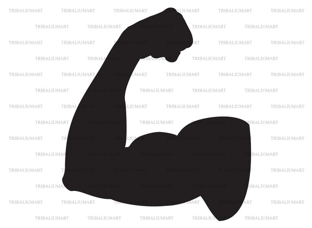 Biceps muscle flexing (arm showing power, bodybuilder, fitness design) SVG TribaliumArtSF 