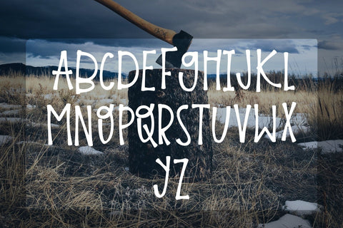 Bickering Axes - A Fun Outdoorsy Font! Font Twiggy Smalls Crafts 